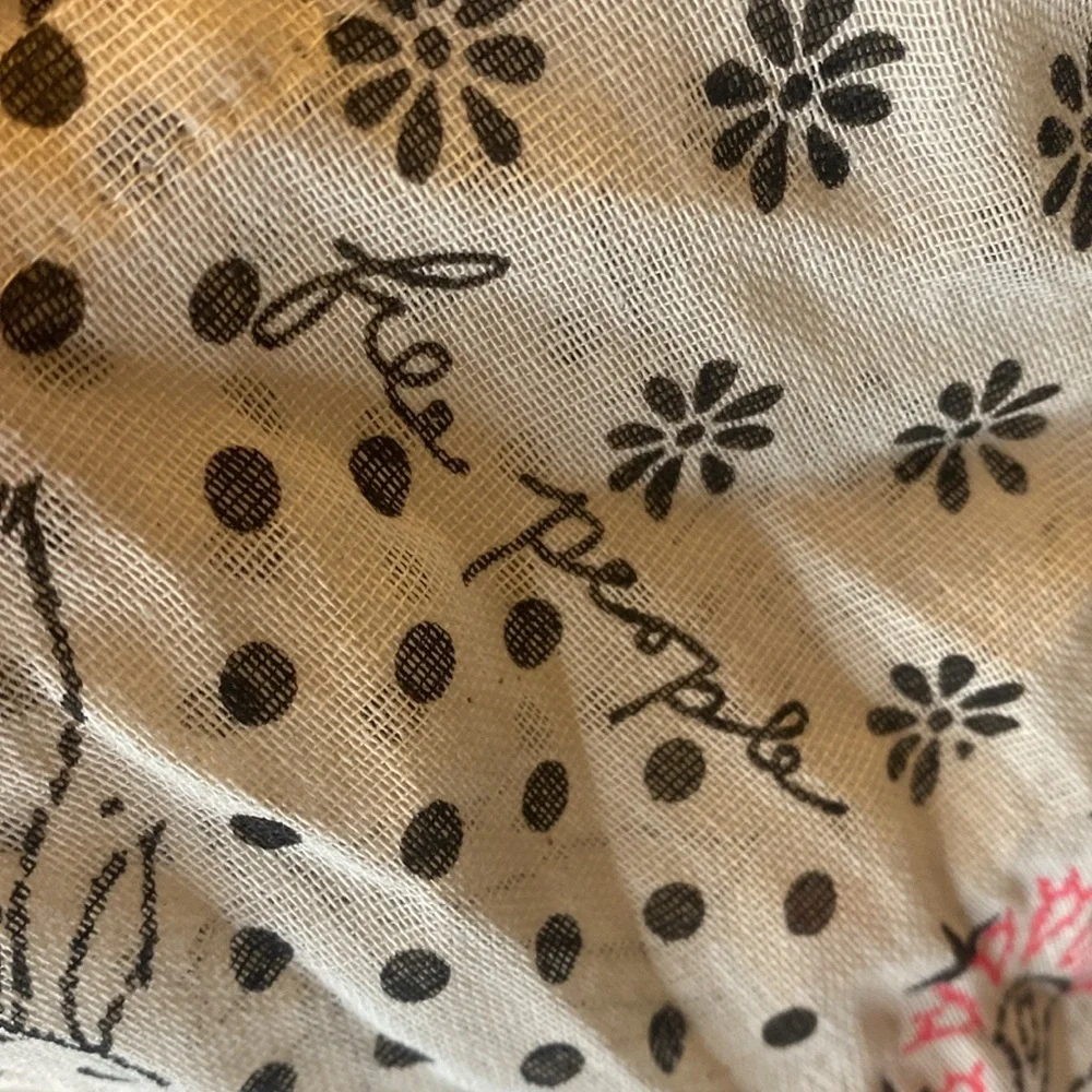 Free People Star Floral Print Fabric Tote Bag